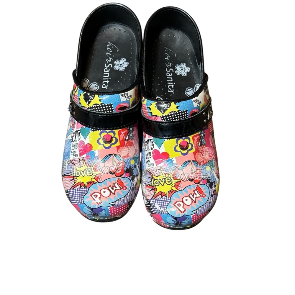 Sanita Women’s Multicolor Graphic Clogs Size 37 Colorful - Picture 9 of 10